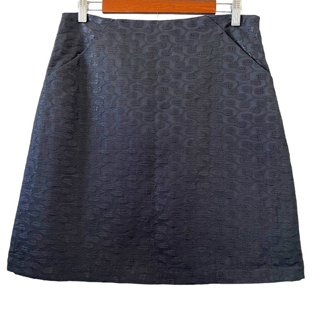 Studio M NEW Jacquard Mini Skirt In Black Size 8